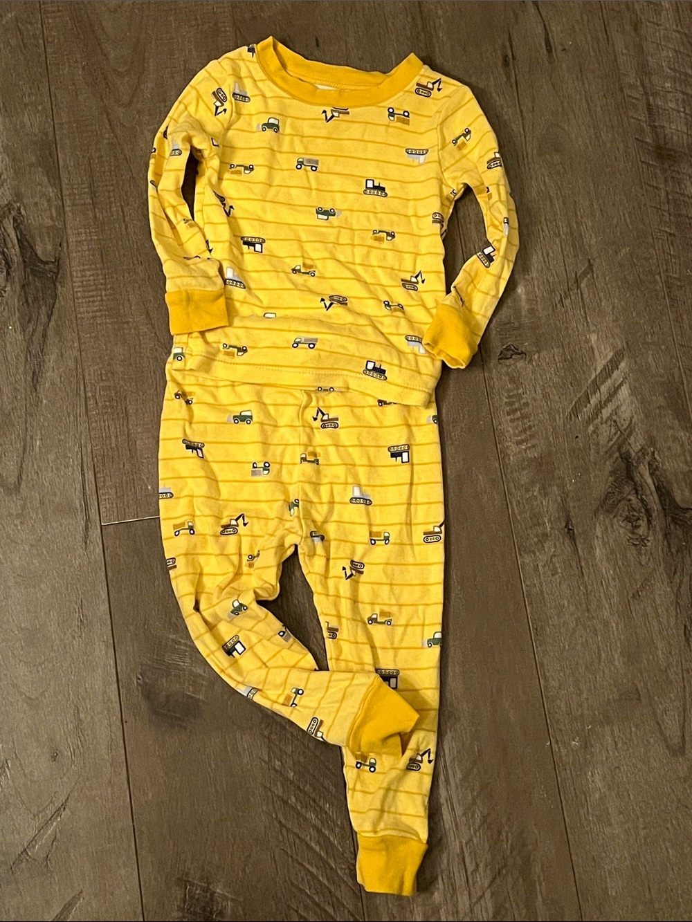wonder nation Yellow Construction Vehicles Pajamas